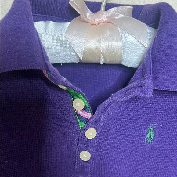 Ralph Lauren Purple Kids Polo Shirt - Picture 4 of 6